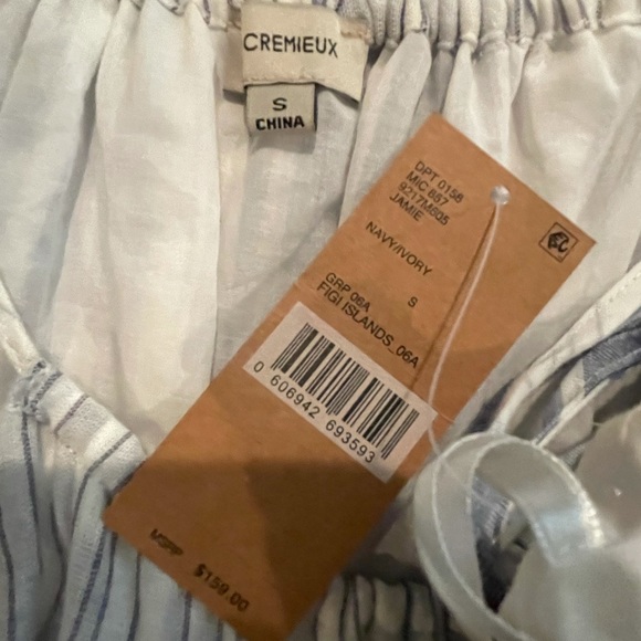 🎉HP🎉…🌺Cremieux…NWT…Blue/Ivory Striped Maxi - Picture 9 of 9
